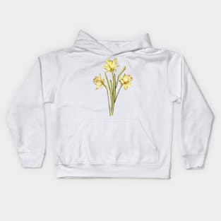 Spring Daffodils Kids Hoodie